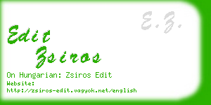 edit zsiros business card